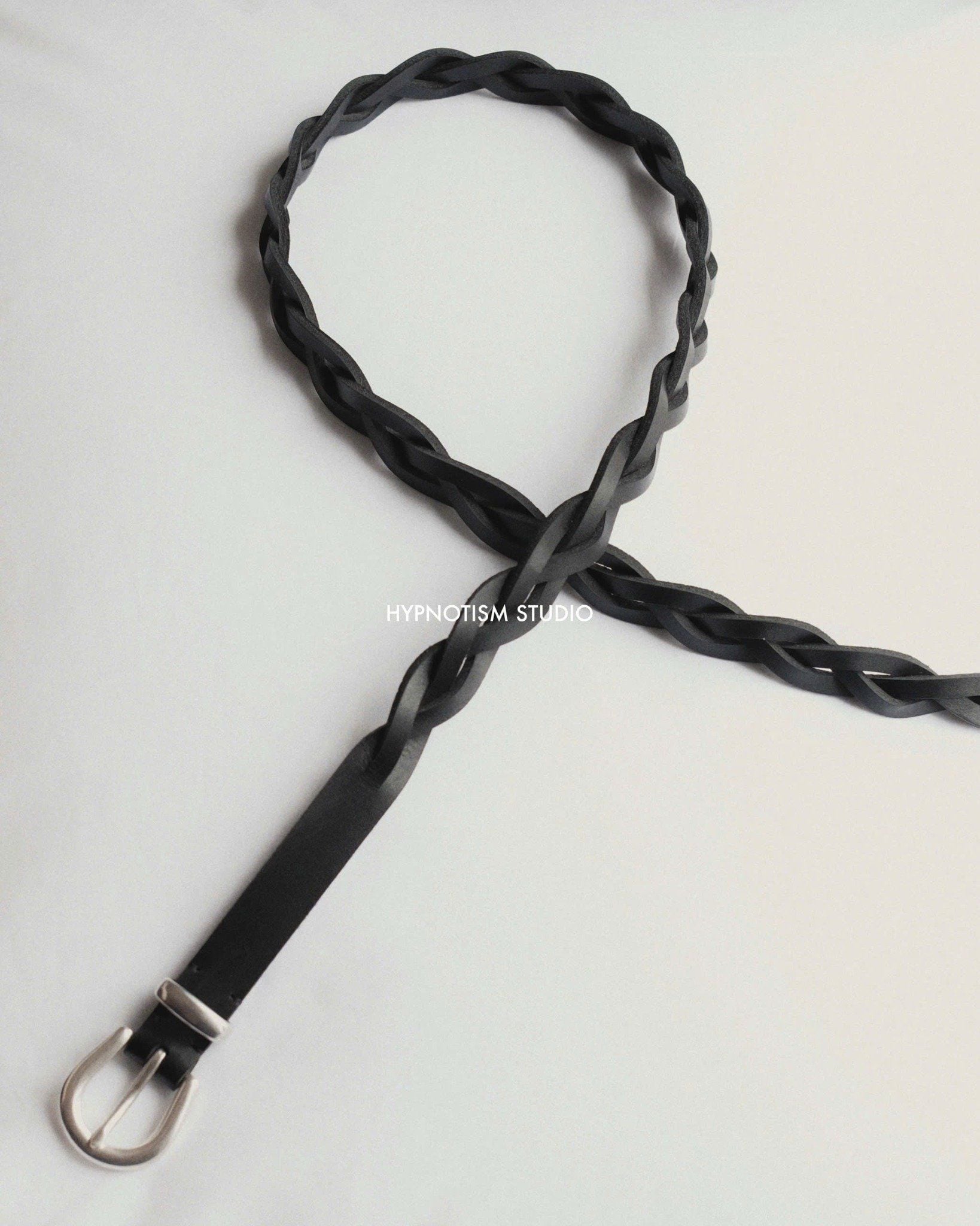  PLAITED LEATHER BELT 