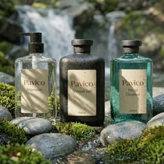 Chai đựng dầu gội sữa tắm nam nhựa PET trong vuông 350ml