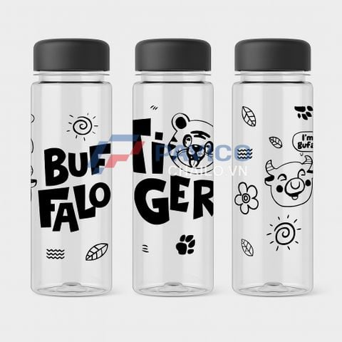 Chai nước nhựa PET trong suốt 350ml - 500ml