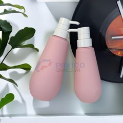 Chai nhựa đựng sữa tắm 250ml 500ml hồng nắp nhấn