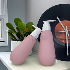 Chai nhựa đựng sữa tắm 250ml 500ml hồng nắp nhấn