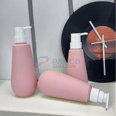 Chai nhựa đựng sữa tắm 250ml 500ml hồng nắp nhấn