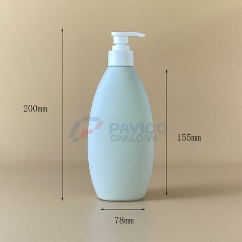 Chai nhựa HDPE 500ml 700ml đựng lotion màu xanh mint nắp vòi xịt