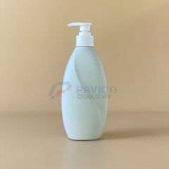 Chai nhựa HDPE 500ml 700ml đựng lotion màu xanh mint nắp vòi xịt