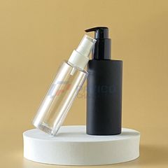 Chai nhựa Pet 100ml 200ml đựng sữa tắm màu trong nắp vòi nhấn