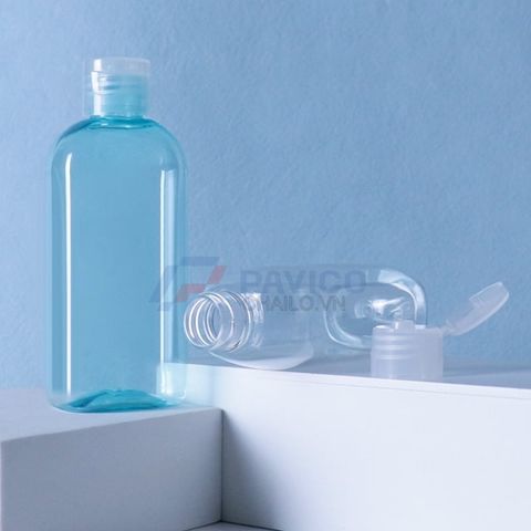 Chai nhựa Pet 100ml 200ml đựng sữa tắm màu trong suốt nắp bật