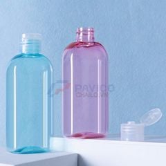 Chai nhựa Pet 100ml 200ml đựng sữa tắm màu trong suốt nắp bật