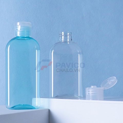 Chai nhựa Pet 100ml 200ml đựng sữa tắm màu trong suốt nắp bật
