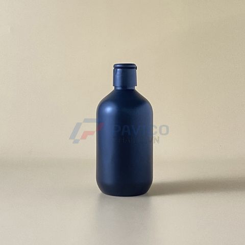 Chai nhựa Pet 200ml 350ml đựng lotion màu đen nắp bật