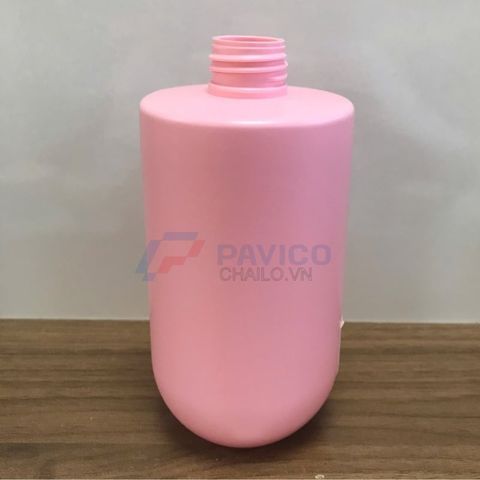 Chai nhựa Pet 250ml 400ml đựng dầu gội màu hồng nắp vòi nhấn