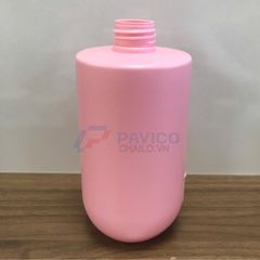 Chai nhựa Pet 250ml 400ml đựng dầu gội màu hồng nắp vòi nhấn