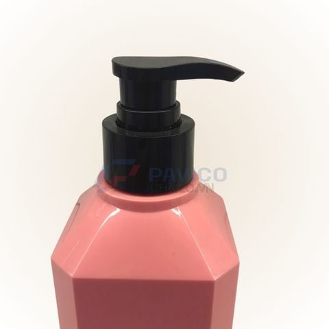 Chai nhựa Pet 250ml 400ml đựng sữa tắm màu hồng nắp vòi nhấn