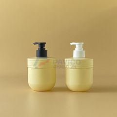 Chai nhựa Pet 250ml 400ml đựng sữa tắm màu kem nắp vòi nhấn