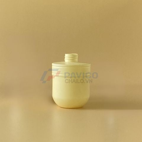 Chai nhựa Pet 250ml 400ml đựng sữa tắm màu kem nắp vòi nhấn