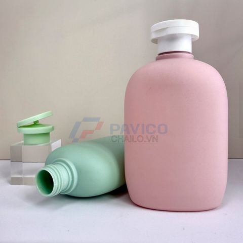 Chai nhựa Pet 250ml 400ml đựng sữa tắm màu pastel nắp bật