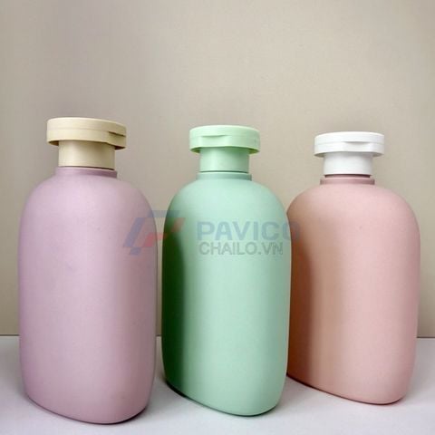 Chai nhựa Pet 250ml 400ml đựng sữa tắm màu pastel nắp bật