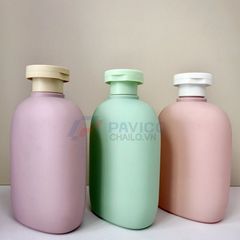 Chai nhựa Pet 250ml 400ml đựng sữa tắm màu pastel nắp bật