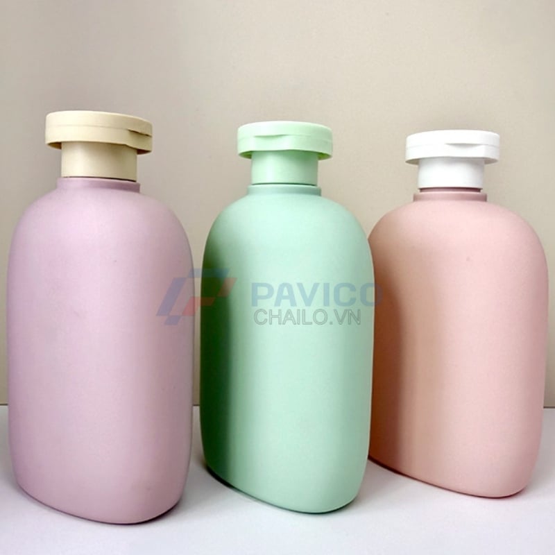 Chai nhựa Pet 250ml 400ml đựng sữa tắm màu pastel nắp bật