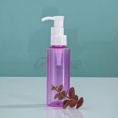 Chai nhựa Pet 250ml 500ml đựng dầu gội màu cam nắp vòi xịt