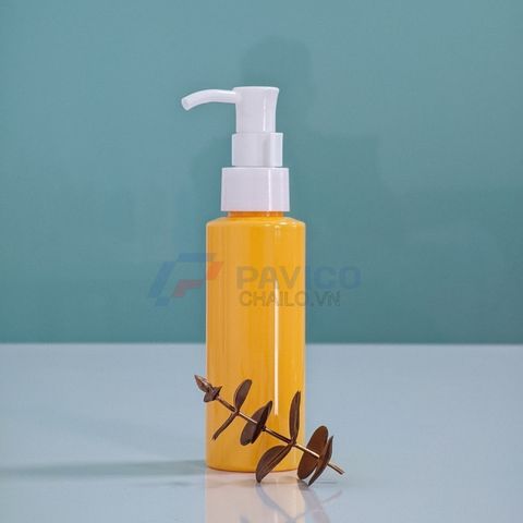 Chai nhựa Pet 250ml 500ml đựng dầu gội màu cam nắp vòi xịt