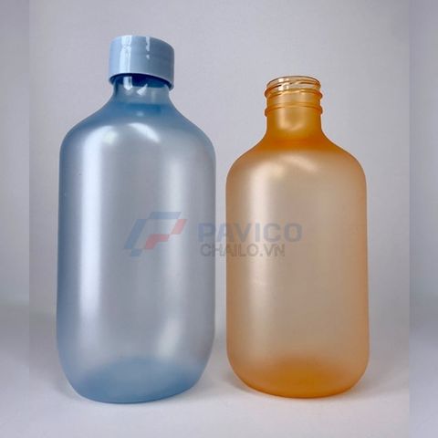 Chai nhựa Pet 250ml 500ml đựng toner màu ombre nắp nhấn