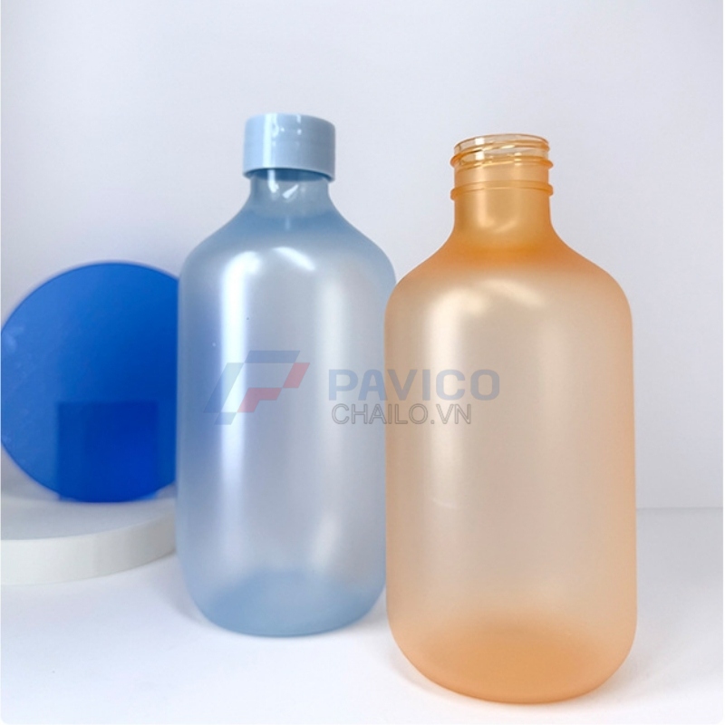 Chai nhựa Pet 250ml 500ml đựng toner màu ombre nắp nhấn