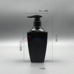 Chai nhựa pet 300ml 500ml đựng dầu gội màu đen bóng nắp vòi pump