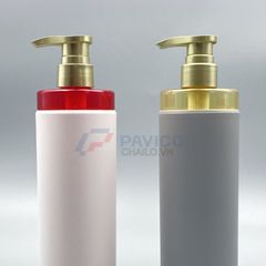 Chai nhựa pet 300ml 500ml thân trắng nắp nhấn đỏ nắp vòi gold