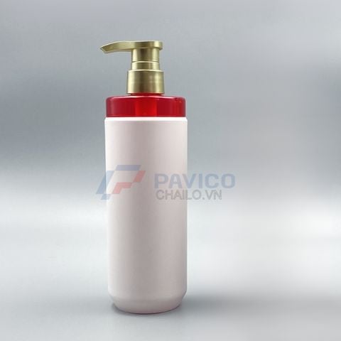 Chai nhựa pet 300ml 500ml thân trắng nắp nhấn đỏ nắp vòi gold