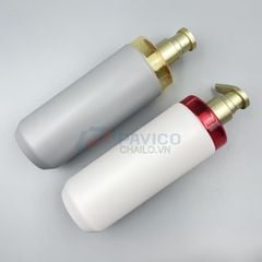 Chai nhựa pet 300ml 500ml thân trắng nắp nhấn đỏ nắp vòi gold