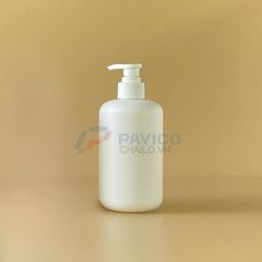 Chai nhựa Pet 500ml 750ml đựng sữa tắm màu trắng nắp vòi nhấn