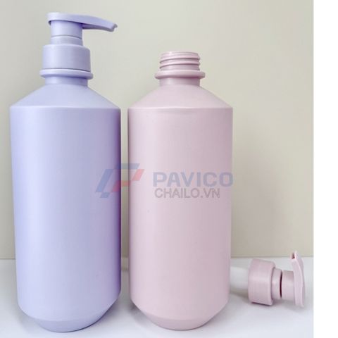 Chai nhựa Pet 500ml 800ml đựng sữa tắm màu pastel nắp vòi nhấn