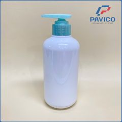 Chai nhựa PET trắng sứ 500ml đựng sữa tắm dầu gội