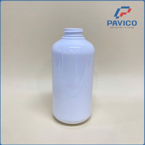 Chai nhựa PET trắng sứ 500ml đựng sữa tắm dầu gội