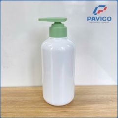 Chai nhựa PET trắng sứ 500ml đựng sữa tắm dầu gội