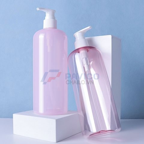 Chai nhựa Pet 500ml đựng sữa tắm dầu gội nắp vòi nhấn