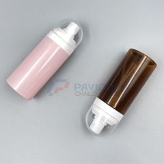 Chai tạo bọt 150ml 250ml đựng tẩy trang màu nâu nắp vòi bọt tuyết