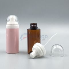 Chai tạo bọt 150ml 250ml đựng tẩy trang màu nâu nắp vòi bọt tuyết