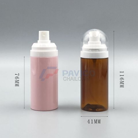 Chai tạo bọt 150ml 250ml đựng tẩy trang màu nâu nắp vòi bọt tuyết