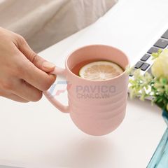 Cốc nhựa sinh học có quai 300ml 500ml pastel uống nước