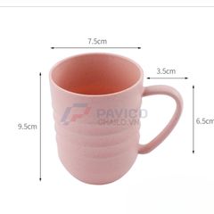 Cốc nhựa sinh học có quai 300ml 500ml pastel uống nước