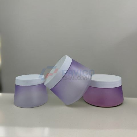 Hũ đựng kem mờ 50g nhựa PET phun màu 2 lớp