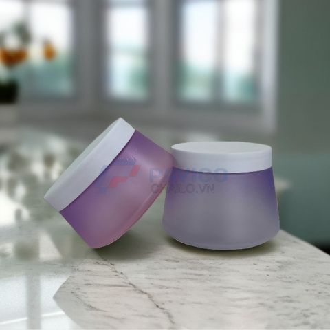 Hũ đựng kem mờ 50g nhựa PET phun màu 2 lớp