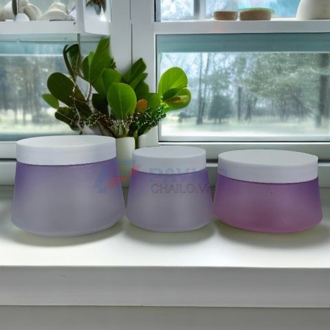 Hũ đựng kem mờ 50g nhựa PET phun màu 2 lớp