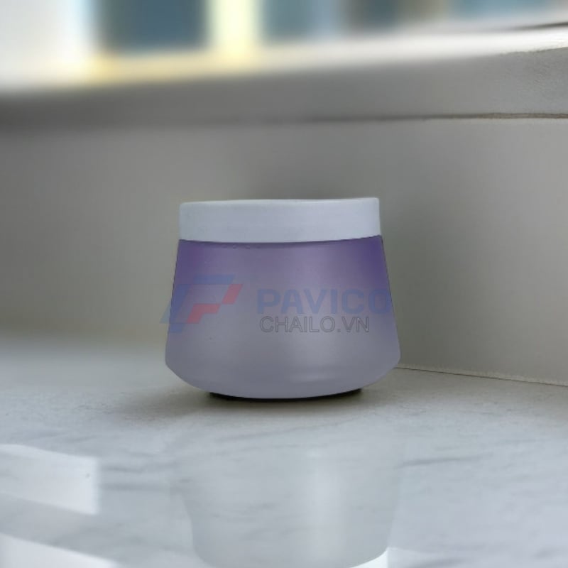 Hũ đựng kem mờ 50g nhựa PET phun màu 2 lớp