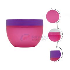 Hũ nhựa 100g 250g đựng kem body màu hồng nắp vặn