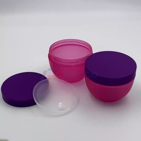 Hũ nhựa 100g 250g đựng kem body màu hồng nắp vặn