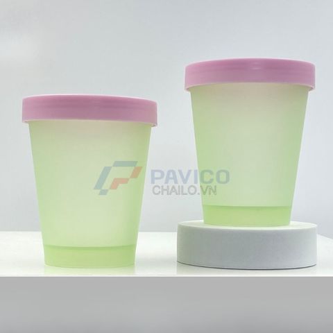Hũ nhựa 100g 250g đựng kem body màu xanh lá nắp vặn