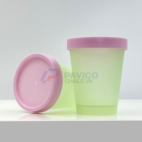 Hũ nhựa 100g 250g đựng kem body màu xanh lá nắp vặn