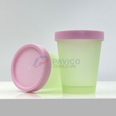Hũ nhựa 100g 250g đựng kem body màu xanh lá nắp vặn